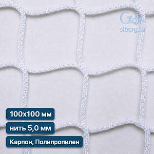Антидроновая сетка для НПЗ 100х100 мм 5 мм белая (капрон, полипропилен)