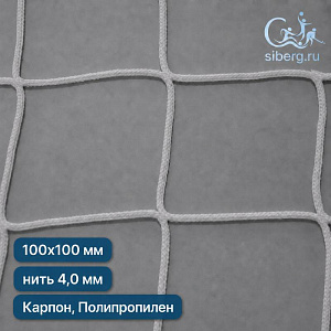 Антидроновая сетка для НПЗ 100х100 мм 4 мм белая (Капрон, Полипропилен)